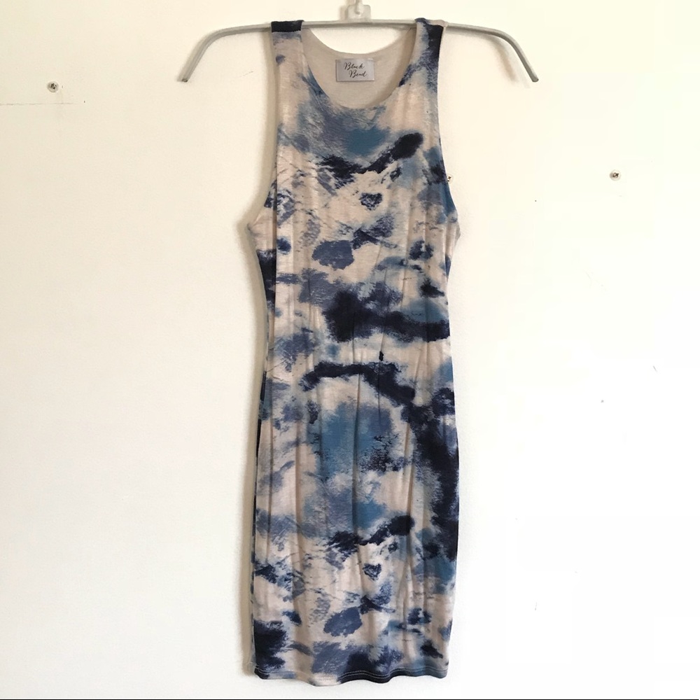 Tie-Dye Print Fitted Dress
